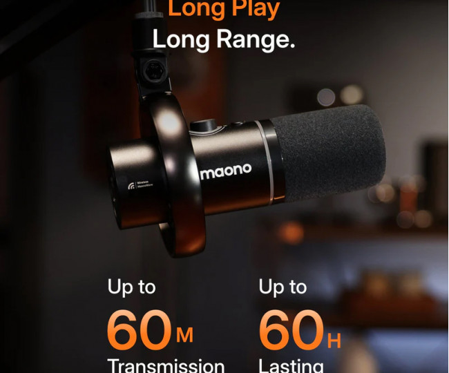 Гібридний мікрофон для подкастингу Maono PD200W